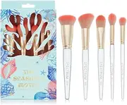 Spectrum Collections The Seashell Motel 5-Piece Makeup Brush Set - Face & Eye Brushes with Soft Synthetic Bristles - Blue