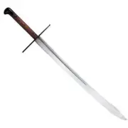 32 INCH CUSTOM MADE HANDMADE CARBon STEEL MESSER SWORD WITH LEATHER SHEATH