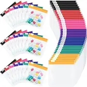 Sherr 35 Pieces Pill Pouch Bags Zippered Set Reusable Translucent Medicine Organizer Self Sealing Bag Travel Plastic with Slide Lock Baggies for Pills Small Items Storage