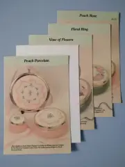 PEACH PORCELAIN CROSS STITCH CHARTS - SET OF 4 - FRAMECRAFT MINIATURES Ltd