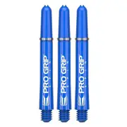 3pc Target Pro Grip Polycarbonate Spin Shaft Dart Accessory Multipack Short Blue