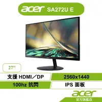 在飛比找蝦皮商城優惠-Acer 宏碁 SA272U E 27型 IPS 超薄 電腦