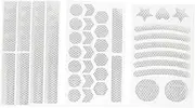 Self-Adhesive Bicycles Reflective Strips 41pcs Bike Warning Strips High Reflectivity Waterproof for Safe Riding Uv Coated