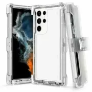 For Samsung Galaxy Note 20 20 Ultra Shockproof Clear Defender Case w/Belt Clip