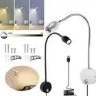 USB LED Reading Night Light Flexible Touch Control Dimmable Bedside Wall Lamp AU