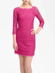 Diane von Furstenberg DVF Celebrity Zarita Lace Dress Gardenia Size 12