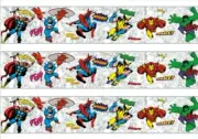 A4 Superhero Edible Icing Border Image Cake Wrap Paper Sheet Printed