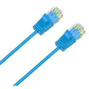Cruxtec Cat6A Ultra Slim Ethernet Cable - 1m - Blue [RF6A-010-BL]
