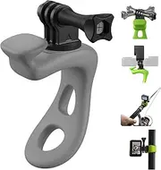 Camera Flexible Mount, Wrap Band for DJI Action 5 Pro 4 3, GoPro Hero13 12 11 10, Insta360 X4 GO3 GO 3S Ace, DJI Osmo Pocket, Bike Motorcycle Handlebar Roll Bar, Tube Clip Holder (Grey)
