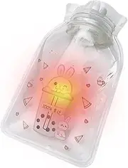 Hot Bottle Water Bag - Hand Warmer Hot Water Pack - Feet Warmer Transparent, Cartoon Hot Bag Water Pouch, Portable Hot Water Bottle, Hot & Cold Compress