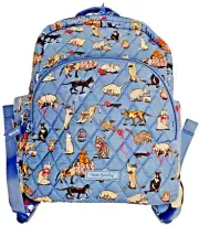 Vera Bradley Cotton Essential Compact Backpack Cat's Meow