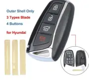 4 Buttons Shell Smart Remote Car Key Case Cover for Hyundai Santa Fe