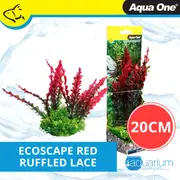 Aqua One Ecoscape Ruffled Lace Red Plastic Plant 20cm - Med (28384)