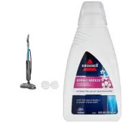 SpinWave SmartSteam Scrubbing Steam Mop with Rotating Mop Pads + Bissell Spring