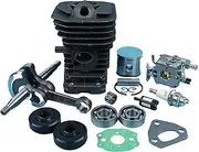 XXUMKL Fit for H-u-s-q-v-a-r-n-a 136 137 141 142 Chainsaw Bearing Oil Seals Filter Gasket NIKASIL Plated 38mm Cylinder Piston Crankshaft Carburetor