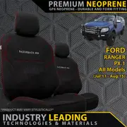 Ford Ranger PX I Premium Neoprene 2x Front Seat Covers (Made to Order)