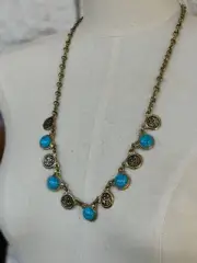 Handcrafted Copper Necklace with 'Love' Engraving and Agate Stone - A Unique and