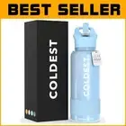 Durable 32 oz Leakproof Insulated Steel Water Bottle with Straw - Coldest Design