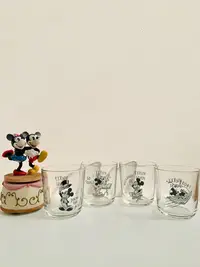 在飛比找Yahoo!奇摩拍賣優惠-日本制Disney maebata迪士尼米奇米妮玻璃杯463