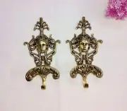 Victorian Girl Face Wall Hook Set Brass Queen Design Cloth Wall Hanger CA675