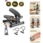 Mini Stair Stepper Exercise Equipment with Resistance Bands and LCD Monitor