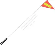LOORGVEL 1 Set Bike Safety Flag Pole High Visibility Detachable Bike Flag for Easy Installation