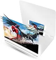 Magnifying Glass,Phone Screen 12in Ultra Clear Blu- ray 3D Projector Amplifier for Movies, Videos, Games, Foldable Cell Phone Stand with Mobile Phone Screen Expanders& Magnifiers, Eye Protec