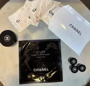 Chanel Travel Set: 1 Le Lift Eye Mask 4 Glass Dram Jars 6 Cleansing Towelettes