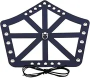 Cherjoury Hollow Out Vintage PU Wide Bracers Tie Arm Cuffs Adjustable Width Medieval Wristband Multiple Color Wristband Navy Blue