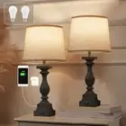 Upgraded Touch Lamps for Bedroom Set of 2,Bed-Side Table Lamps Black-2 packs
