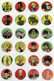 DRAGON BALL Z TAZOS Full Set 40/40 + Wrappers PERU 2021 POGS 100% Original