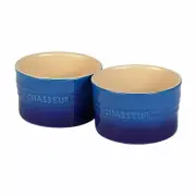 NEW Chasseur La Cuisson Ramekin Blue Set 2pce