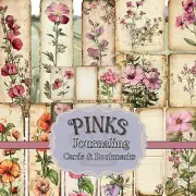 20 Piece Vintage Style Floral Tags, Junk Journal Scrapbook USA Seller Journaling