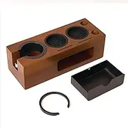 Espresso Tamping Station Tamper Box, 8 in 1 Espresso Knock Box And Tamp Station Coffee Organizer Box Fit for 51mm 53mm 54mm 58mm Espresso Tamper Distributor Portafilter Puck Screen Accessories Storage