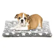 24 Inch Dog Crate Mat Soft Fleece Reversible Pet Bed Lightweight Comfortable