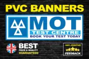 MOT TEST CENTRE BANNER SIGN FOR MANCAVE, GARAGE, WORKSHOP AND TRACKSIDE