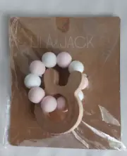 Lila & Jack Teether 100% Food Grade Silicone + Wood New.