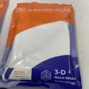 NANOSOCKS 3D Nano-Weave Open Toe Unisex Compression Socks WHITE size 3