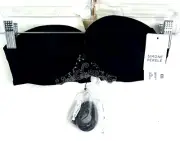 SIMONE PERELE Delice w/ Straps UnderWire Demi Bra (Size 32B) Black $115