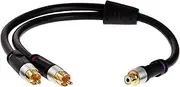 Mediabridge Ultra Series RCA Y-Adapter (12 Inches) - 1-Female to 2-Male for Digital Audio or Subwoofer - (Part# CYA-2M1F-P)