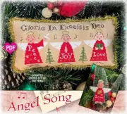 ANGEL SONG cross stitch pattern CalicoConfectionery Christmas Ornament Angels