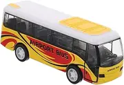 GLSTOY Mini Airport Bus Model Toy Car Metal Bus Toy Pull Back Car for Toddlers Collectible Model