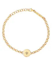 Zoe Chicco 14K Yellow Gold Diamond Star Disc Link Bracelet