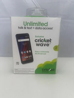 NEW Cricket Wireless Cricket Wave 16GB Memory Prepaid Cell Phone Blue