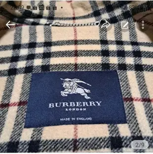 男XL／二手／原價8萬多／Burberry London ／英國製／頂級麥爾頓羊毛大衣/牛角扣
