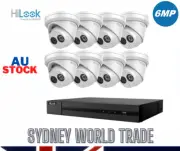 HILOOK BY HIKVISION 6MP 8 Channel NVR Security 8 Camera KIT Turret IP IPC-T261H