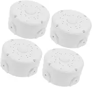 GARVALON 4 Pcs Outdoor Junction Box Door Hole Cover Detachable Lanyard Universal Safety Belt Phone Lanyard Protective Belt Safety Belt Door Latch Covers White Plastic