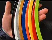 Rim Protector Alloy Wheel Protectors for, Wheel Molding Scratch Prevention Kit, Set of 4, 15-22Inch, Avoids Curb Rashes, Abrasion, Easy Install(Color:03-Red,Size:21 inch)(06-White,20 inch)