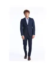 Baldinini Trend Tailored Navy Suit Professional Men Blue Suits & Blazers