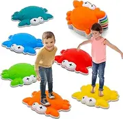 Balance Stepping Stones for Kids 6PCS Non-Slip crab Stepping Stones Sensory Stepping Stones Toddler Obstacle Course Coordination Game Toys improve Balance and Coordination Skills